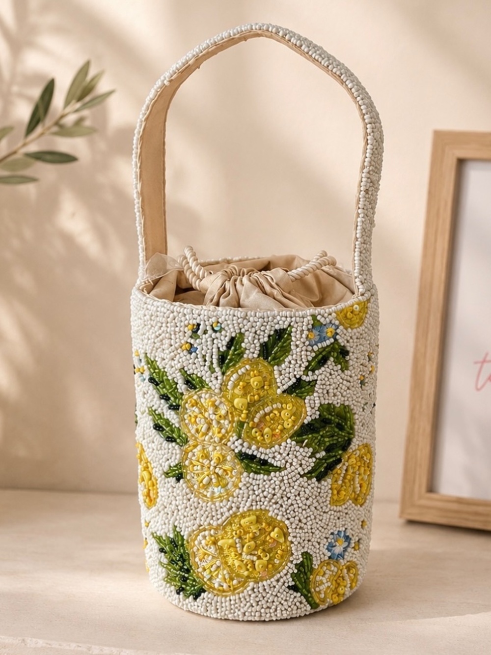 NWT Viral Lemon beaded bag/purse
